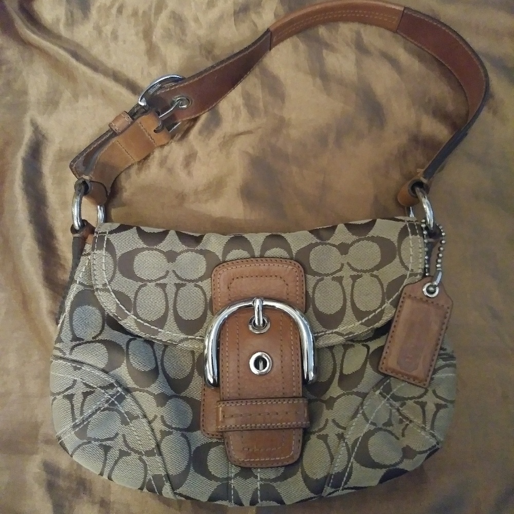 Coach Logo Shoulder Purse